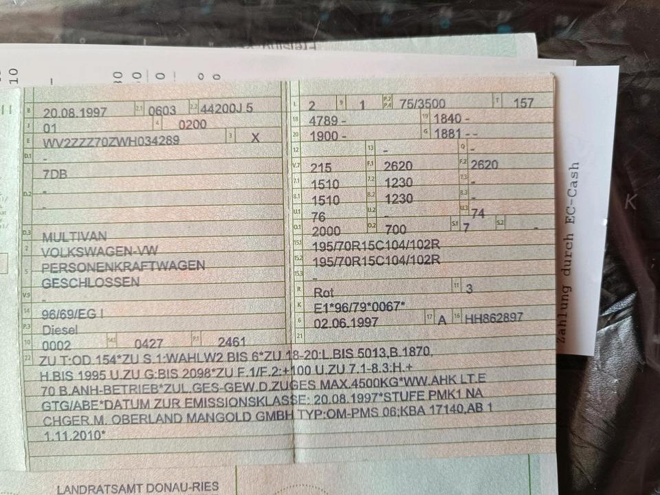 VW T4 Multivan 2,5 пробіг: 395000 рік: April 1997 потужність:102 PS потужність:102 PS   - Фото 14