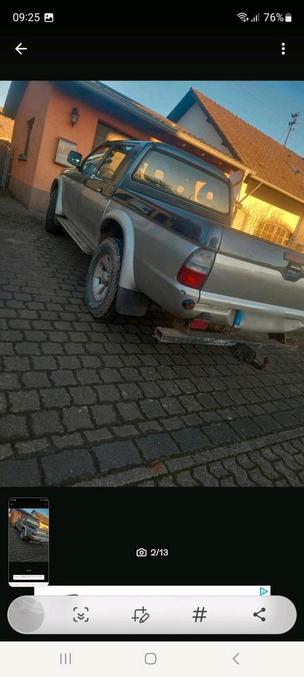 mitsubishi l200 Pick up пробіг: 195000 рік: Januar 2006 Diesel потужність:133 PS коробка: Manuell ціна: 6000 - Фото 2