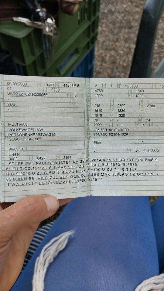 VW Multivan T4 Bastlerfahrzeug пробіг: 441000 рік: September 2000 Diesel коробка: Manuell ціна: 3000 - Фото 8