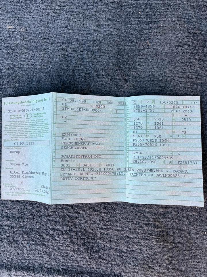 Ford Explorer U2 1999 4x4 пробіг: 175000 рік: Juni 1999 Benzin коробка: Automatik SUV/Geländewagen ціна: 2500 - Фото 13